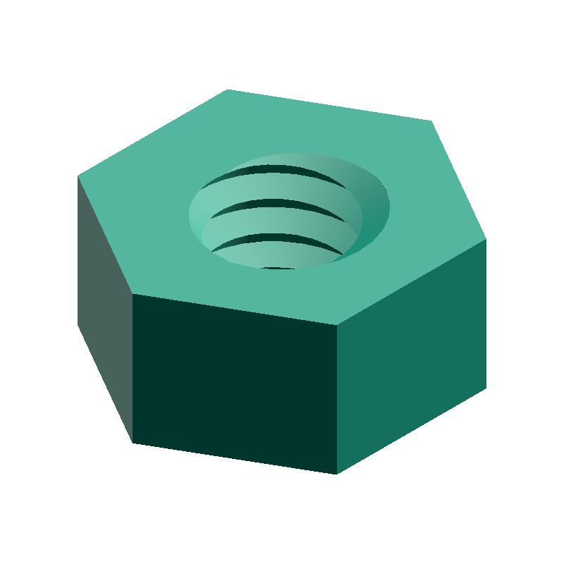 Hex Nut (UNC / Inch) Generator