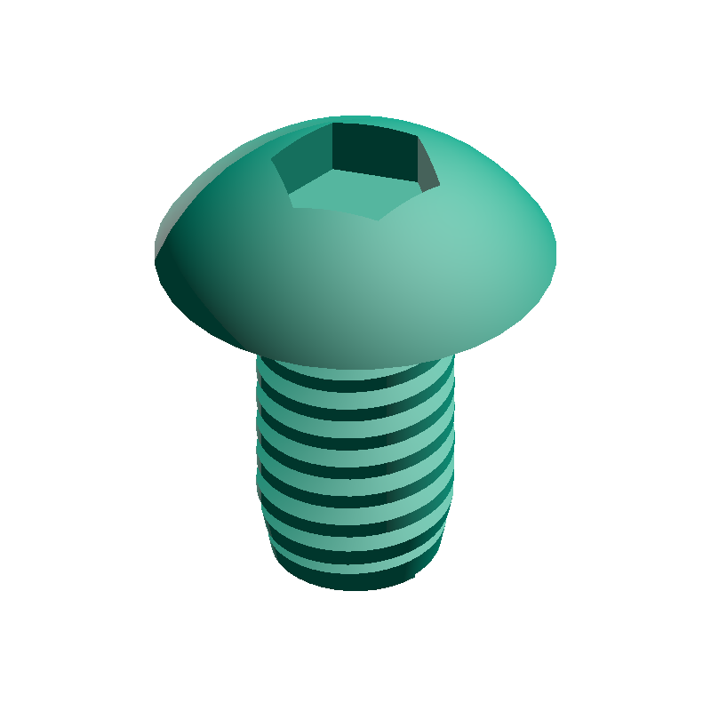 Tornillo de cabeza de botón con hexágono interior Generador