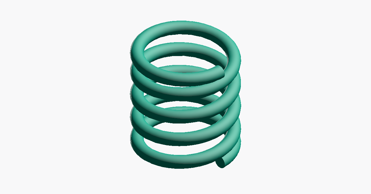 Looping Meta Spring Coils Coil Spring STEP File Generator | meta-matic