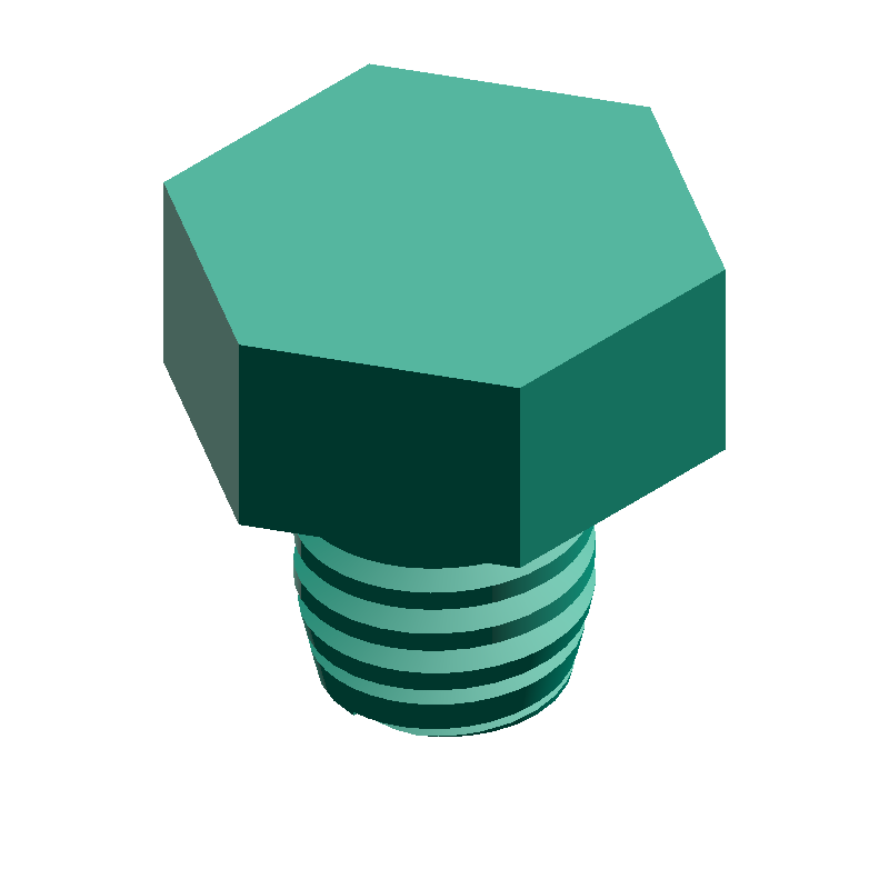 Zeskantbout STEP-bestandsgenerator