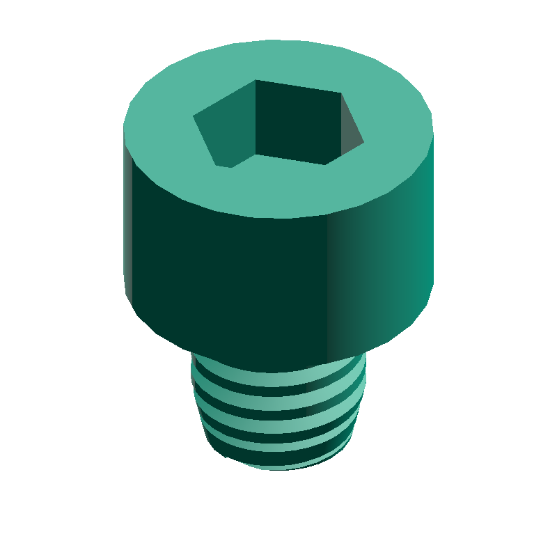 Cilinderkopschroef STEP-bestandsgenerator